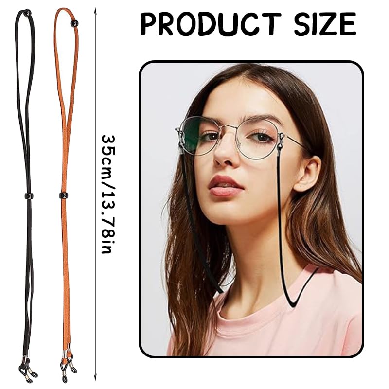 2 Stück Brillenbänder(70cm), universal Brillenkette, einstellbarer Brille Cord, für Damen und Herren, passend für Sonnenbrillen & Sportbrillen