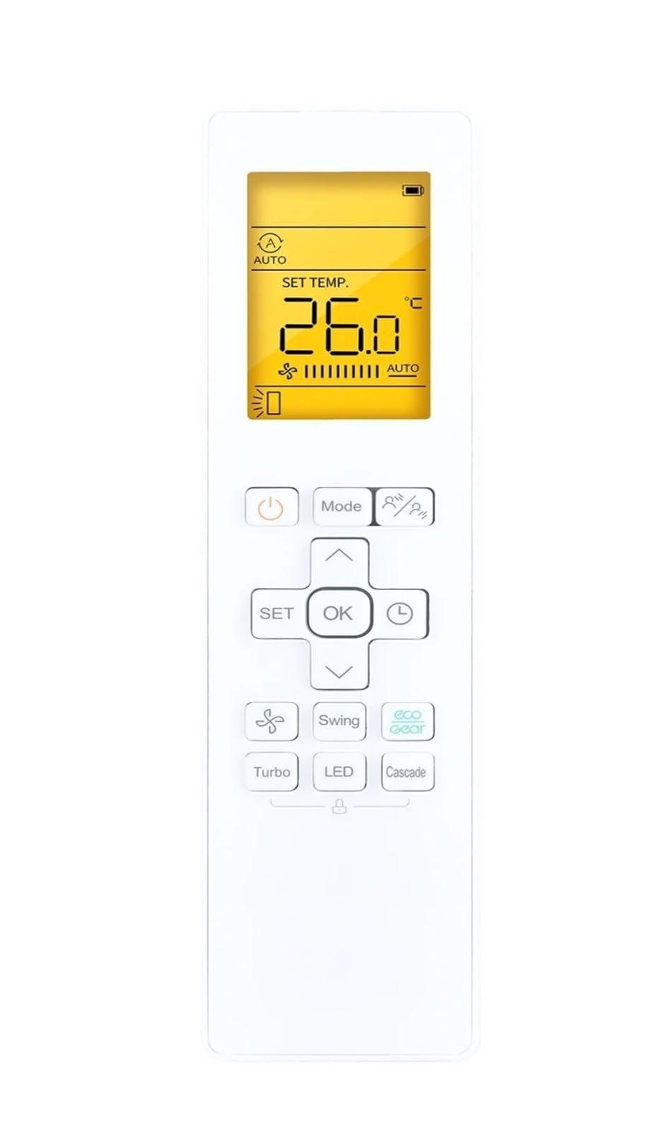 1 telecomando RG10X1 (G2HS)/BGEF for condizionatore d'aria con retroilluminazione