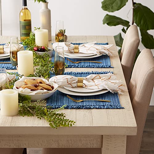 Dii Variegated Tabletop Collection, Placemat Set, 13X19, Nautical Blue, 6 Piece #TOP3