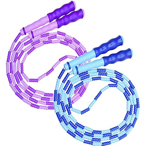 WENTS Springseil Weich Perlen Verstellbare für Männer, Frauen und Kinder - Verwicklungsfrei zum Fitbleiben, Training, Üben,Verstellbares Springseil für Cover