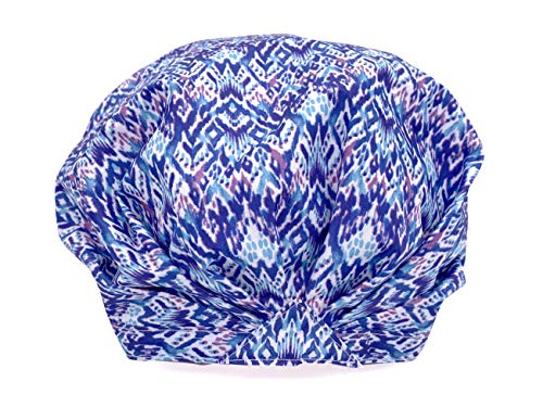 Betty Dain Gorro de ducha reutilizable de ajuste cómodo, poliéster impermeable, dobladillo de banda elástica para una comodidad silenciosa, ribete sin elástico que elimina las impresiones, diseño