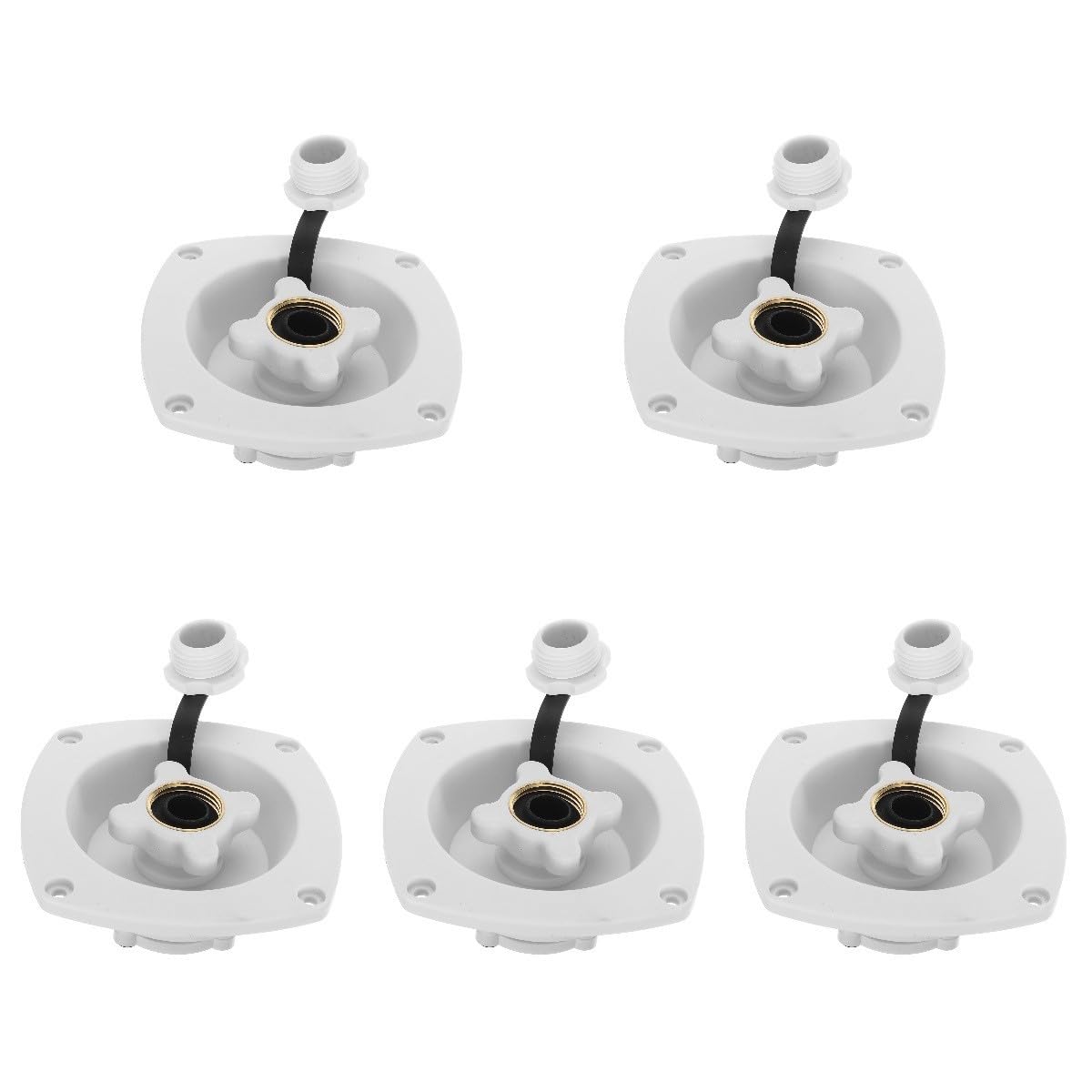 Gatuida 5piezas Tapa De Llenado De Agua Para Autocaravana Accesorio De Modificación De Rv Entrada De Agua Instalación Rápida y Material Duradero