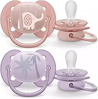 Chupeta Avent Ultra Soft 0-6m Philips Avent Dupla Decorada Elefante e Palmeira