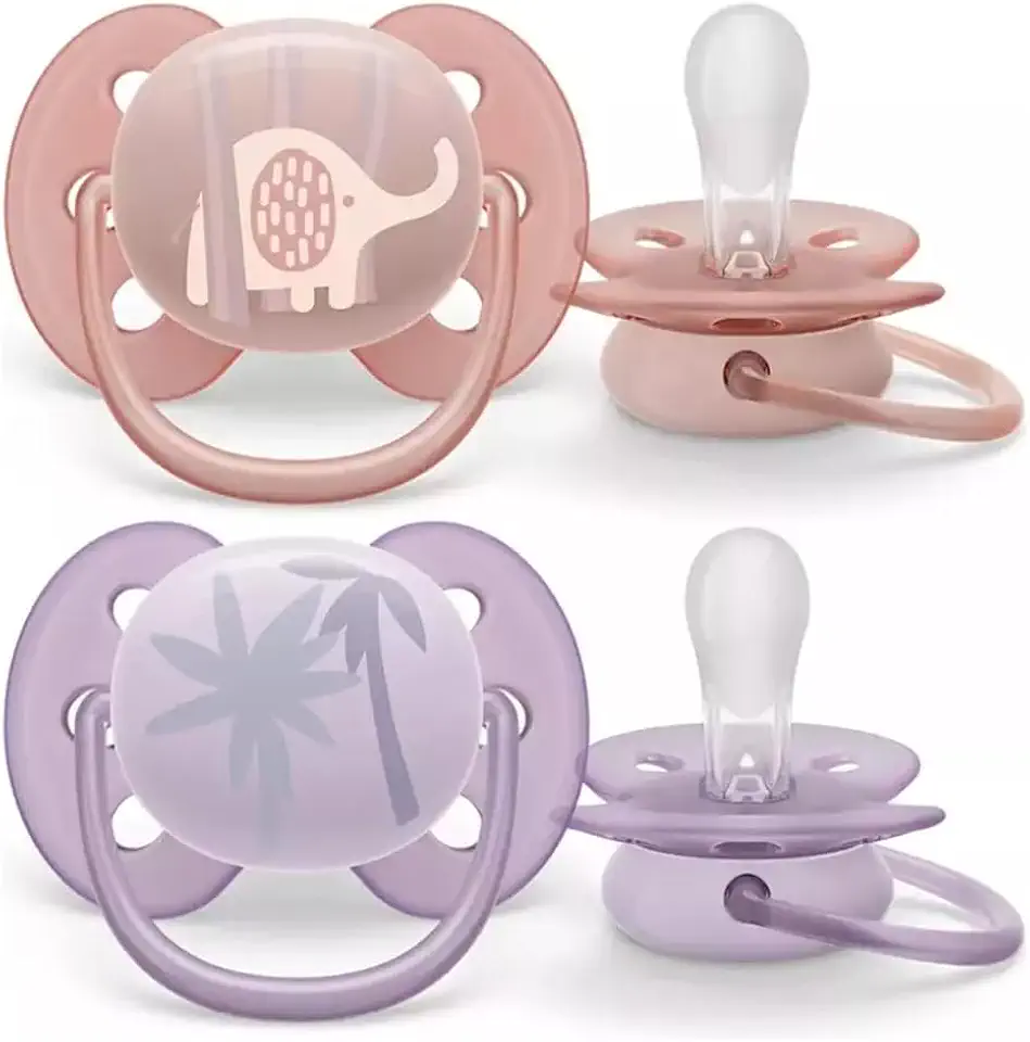Chupeta Avent Ultra Soft 0-6m Philips Avent Dupla Decorada Elefante e Palmeira