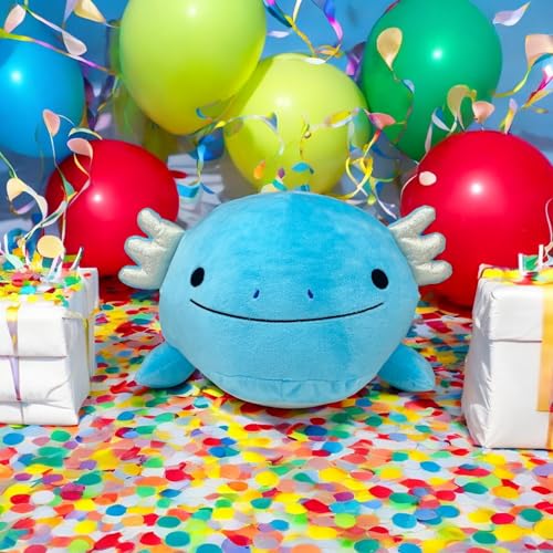 Image of Pineapple Axolotl Plush Toy, Giant Soft Axolotl Stuffed Animal Pillow, Kawaii Plushies, Cute Squishy Plushie Gift for Kids & Adults (24 inch)