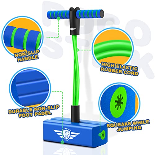 Image of CUUGO LET'S GO! CG Jumping Promotes Growing Taller- Pogo Stick Foam Pogo Jumper for Kids, Toys for 3-12 Year Old Boys Girls Outdoor Toys Indoor Toys Fun Gifts Christmas Stocking Stuffers Gifts