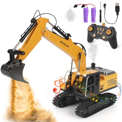ZWOOS Escavatore Radiocomandato per Bambini, Scavatore Telecomandato 14 Canali Scala 1:16 Ruspa