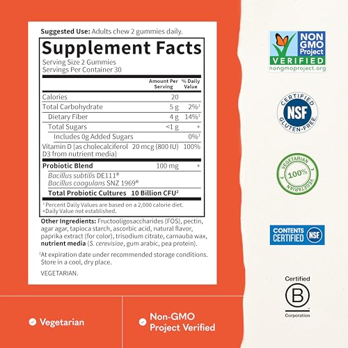 Garden of Life Dr. Formulated Probiotic Gummies, Orange Dream Flavor, 60ct - image 3