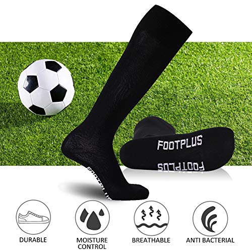 Image of FOOTPLUS Baseball Softball Socks,Unisex Over Knee High Solid Sports Rugby Summer Soccer Camps Socks