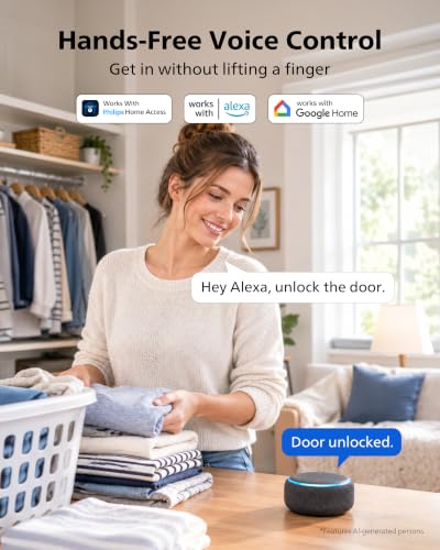 Philips WiFi Keypad Door Lock with Handle, App Control Smart Deadbolt Lock - image 4