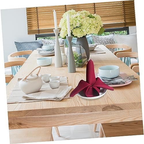 Servilletas de Tela Ciieeo Pack x10 Rojo Oscuro Oval miniatura 4