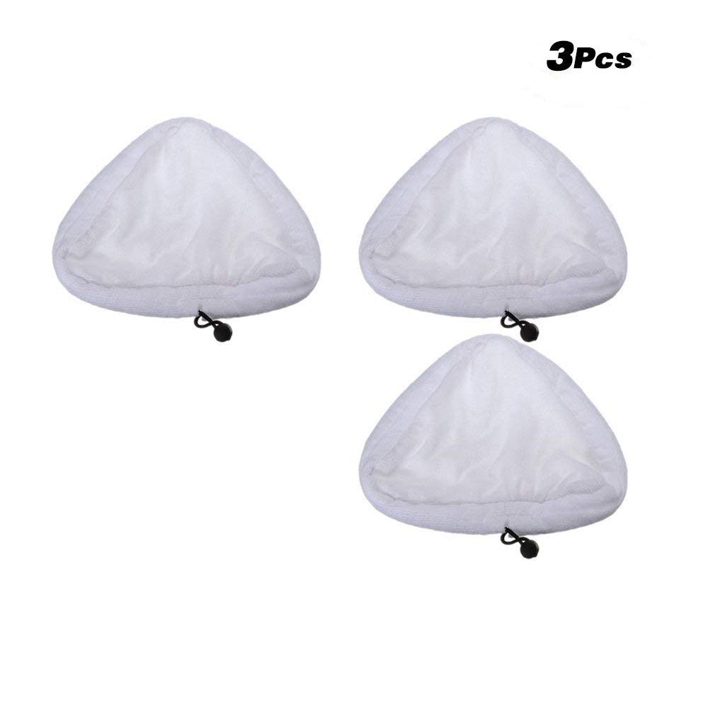 3Pcs Triangular Steam Mop Replacement Pads, Washable Microfiber Cleaning Pads 11.02 x 8.66 Inches