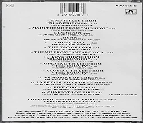 Vangelis - Cd Themes - 1989
