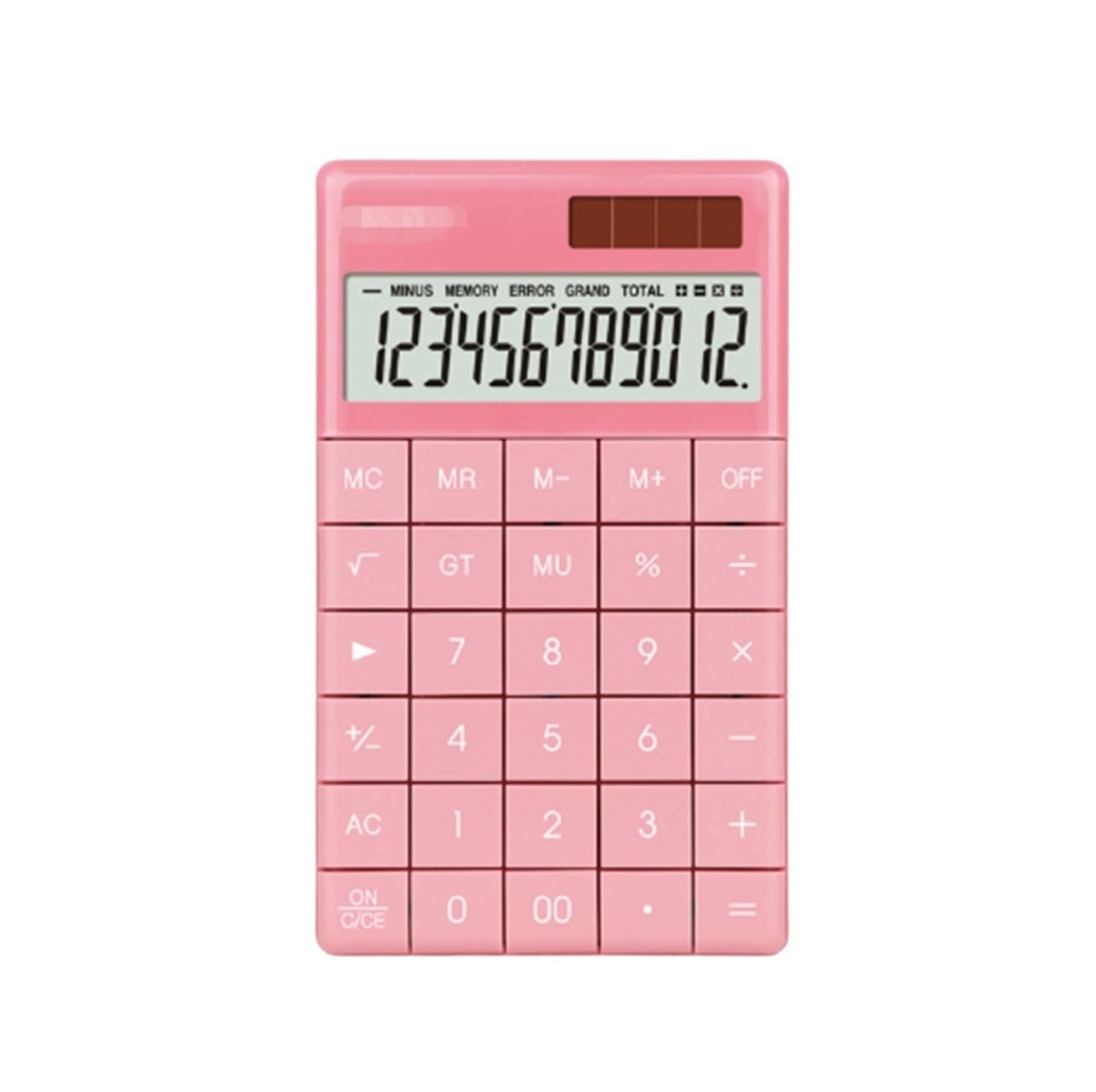 Kalkulatory Kalkulator, Kalkulator Candy Bar 12-cyfrowy Wyświetlacz Podstawowy Kalkulator Stacjonarny Do Biura Domowego Przybory Szkolne(Pink)