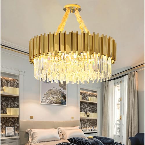 Modern Gold Decorated Crystal Chandelier, Luxury Crystal Chandeli...