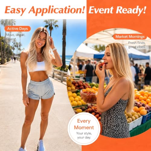 Image of Sunny Hair Clip in Hair Extensions Real Human Hair Ombre Blonde Highlights | Clip on Remy Hair Extensions for Women 20inch, Easy at Home Application for Daily Use and Special Occasions 120g