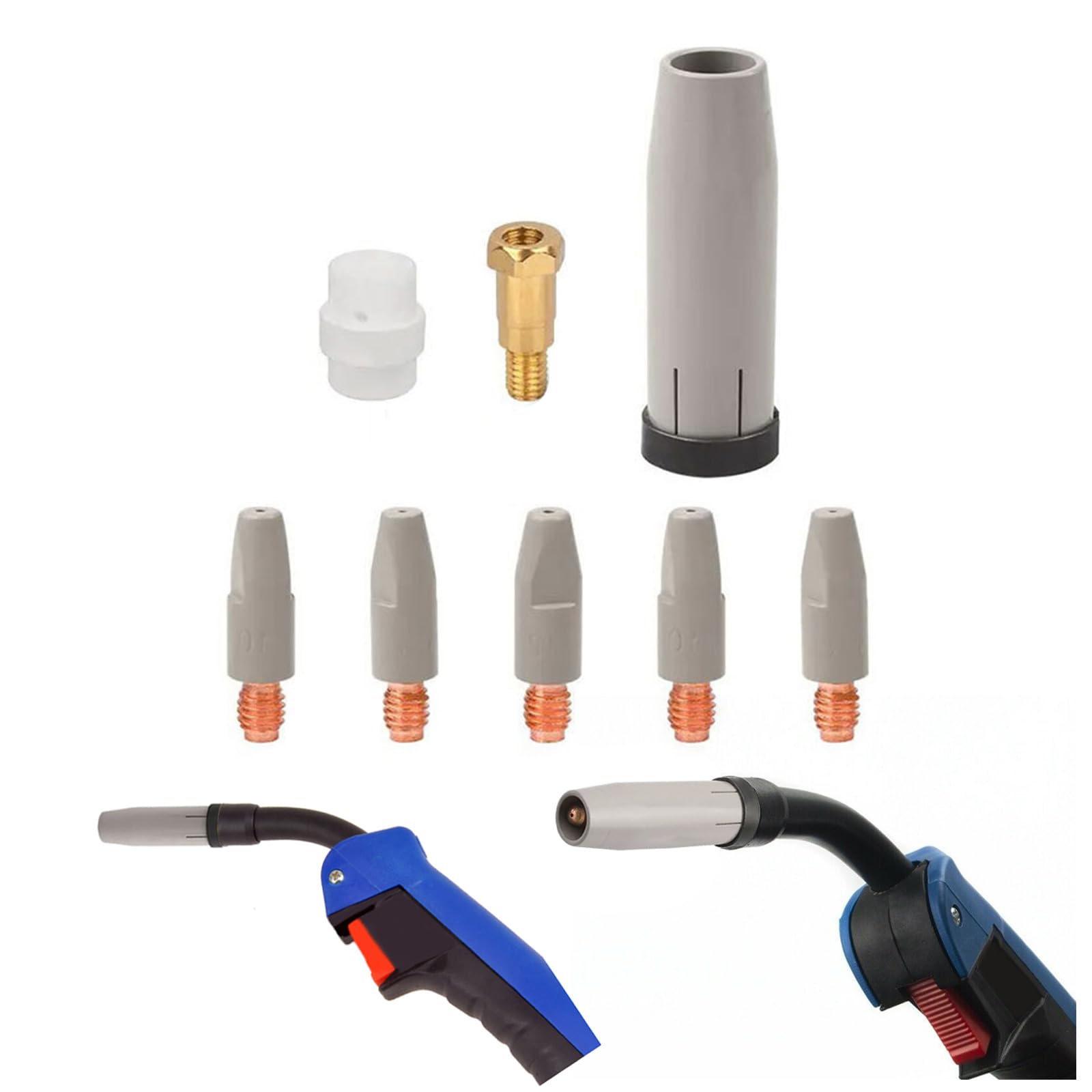 8pcs Conductives Sprays Pipes Conductives Nozzle Set Offering High Efficiency & Easy Installation Designs For 36KD Welders