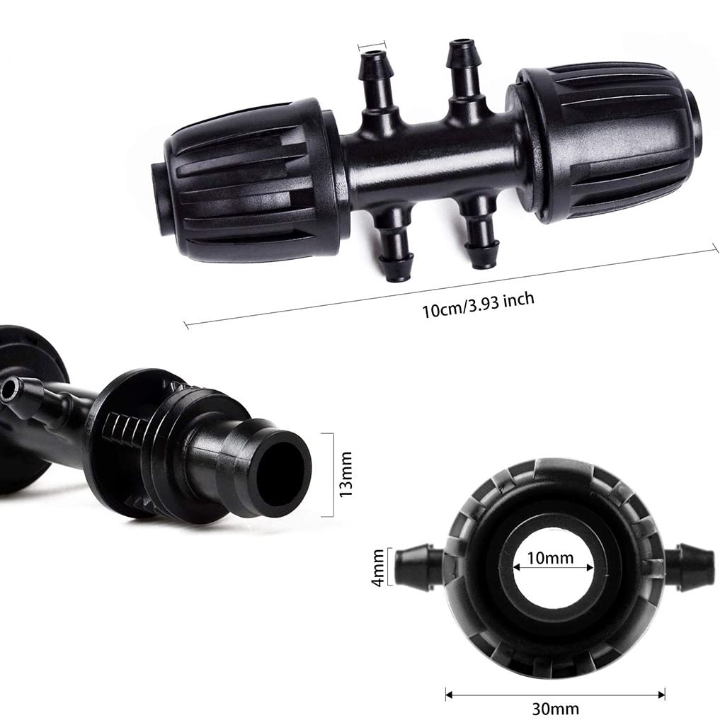 Tuercas conectoras de bloqueo de tubería de polietileno para acoplamiento de agua de jardín, 16 mm, accesorios de 1/2 pulgada para riego agrícola, paquete de 50