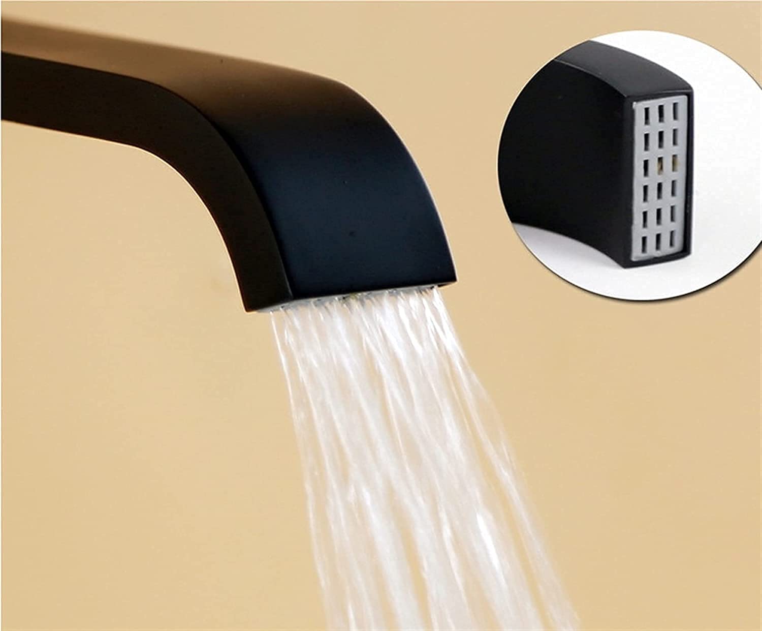 Grifos, Grifo de Agua Defensa contra Salpicaduras en la Pared Trapeador Alargado Grifo para Piscina Grifo Monomando para Lavabo montado en la Pared Grifo de baño Cromado Grifo de Pared para baño frío