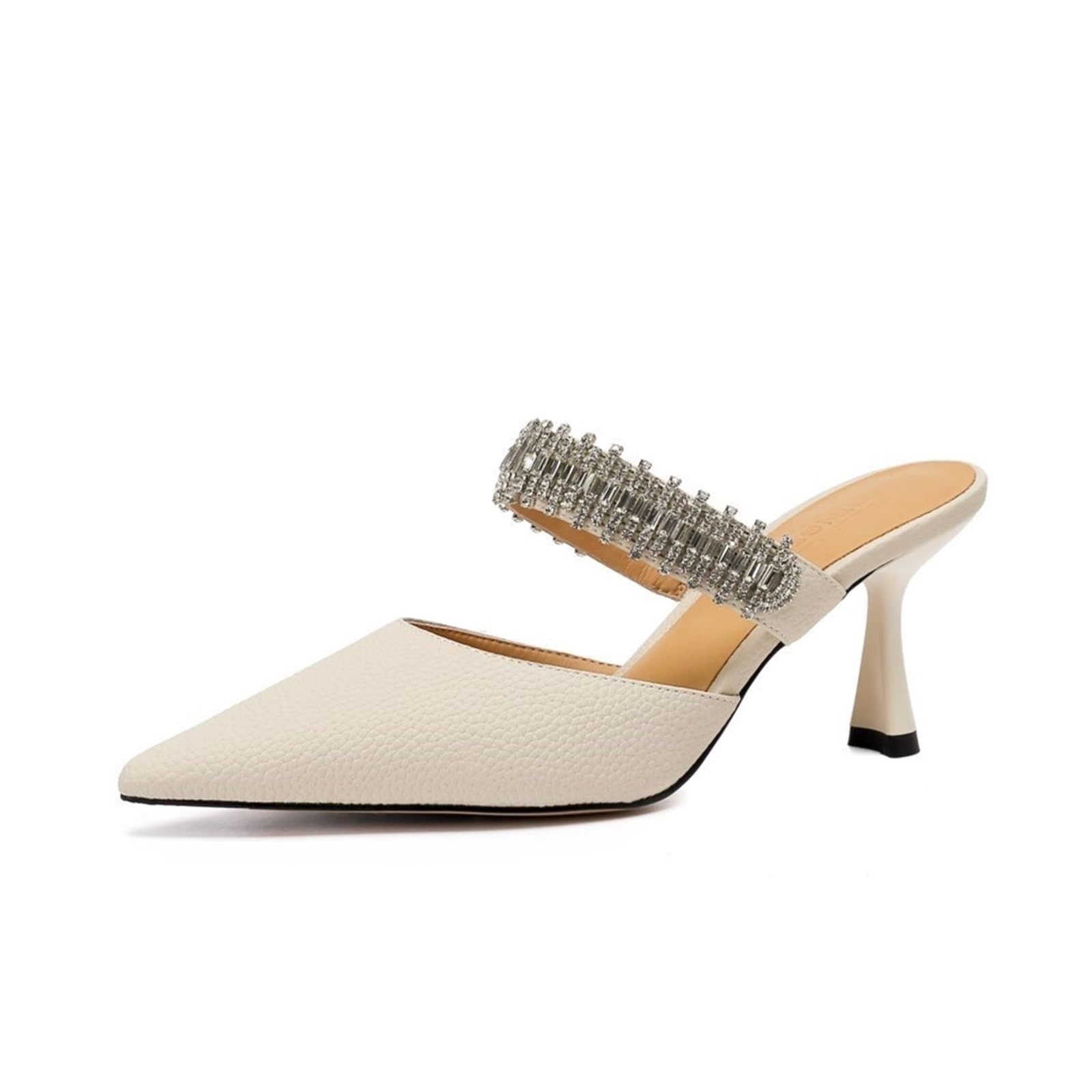 Chaussures d'été à talons pointues en cuir de haute qualité - 2