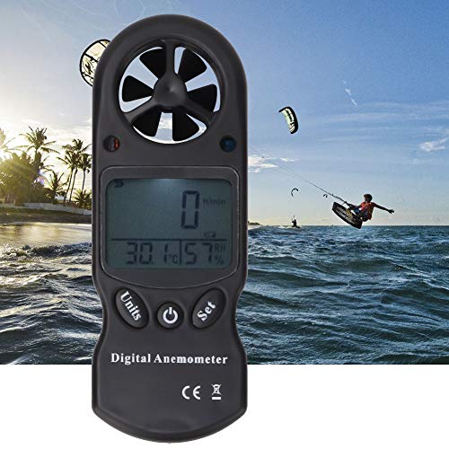 Digitaler Windmesser,TL-300 3-in-1-Handheld Multifunktions-Mini-Windgeschwindigkeitsmesser Messgerät Thermometer Hygrometer mit Hintergrundbeleuchtung Drachenfliegen Segeln Surfen Paragliding