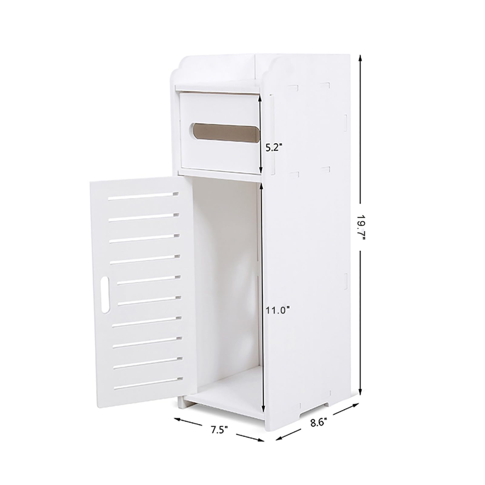 Gegong PVC bianco in legno in legno in plastica per bagno armadio da bagno mensola multiscale multi -strato saver per bagno usa la soluzione di stoccaggio della toilette organizzat