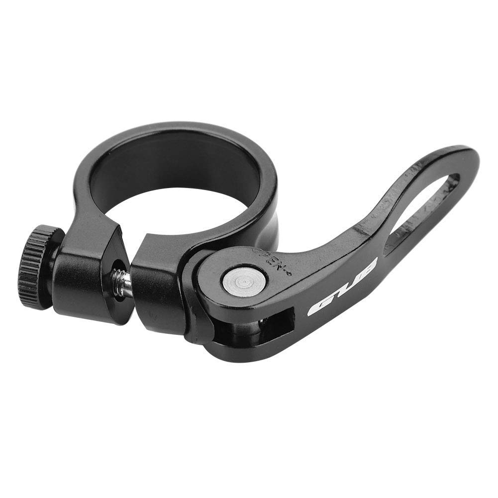 Keenso Mocowanie drążka rowerowego, CX-18 szczypce do siodełka ze stopu aluminium 31,8 mm szybkie zwolnienie roweru szosowego, zacisk do siodełka rowerowego (czarny)