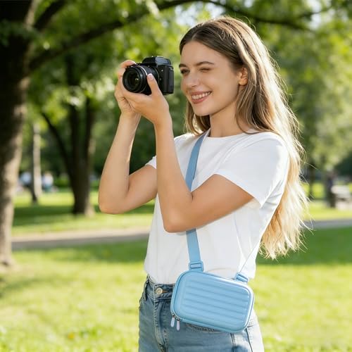 Funda para cámara vlogging con correa azul miniatura 6
