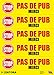 Autocollant de voiture - PAS DE PUB - 1x5 pièces - jaune - 70x20 mm sticker laptop voiture moto boite aux a lettre stop pub anti - JDM/Die cut - Voiture/vitre/ordinateur portable/fenêtre-