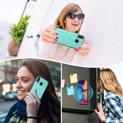 Sacoche téléphone Samsung Galaxy A20e pour femme avec bandoulière pailletée idéale sorties - 6