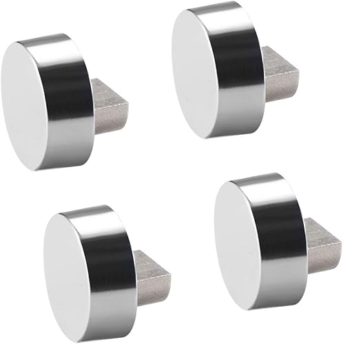 uxcell Clips de espejo - Clips de vidrio de aleación de zinc, soporte de abrazaderas de forma redonda para espejo de 0.236-0.276 in de grosor, 4