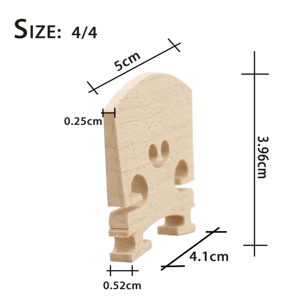 Salablez® 5pcs Maple Wood Violin Bridge for 4/4 Full Size Violin Replacement Durable - Image 6 thumbnail
