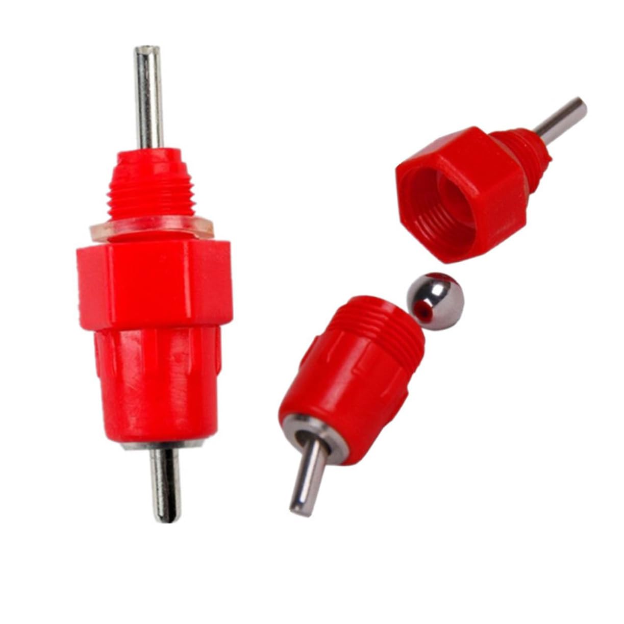 Balacoo 50Pcs Automatic Chicken Water Feeder Poultry Drinker System with Screw Style Nipples Easy Installation for Ducks Geese and Game Birds Durable