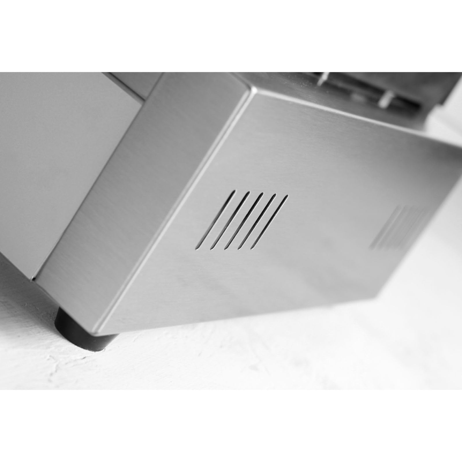 HENDI Kontaktgrill, Panini, gerillte Ausführung, inkl. Grillreinigungsbürste, Temperatur bis 300°C regelbar, Grillfläche 340x235mm, Elektrogrill, 230V/2200W, 430x375x(H)216mm, Edelstahl