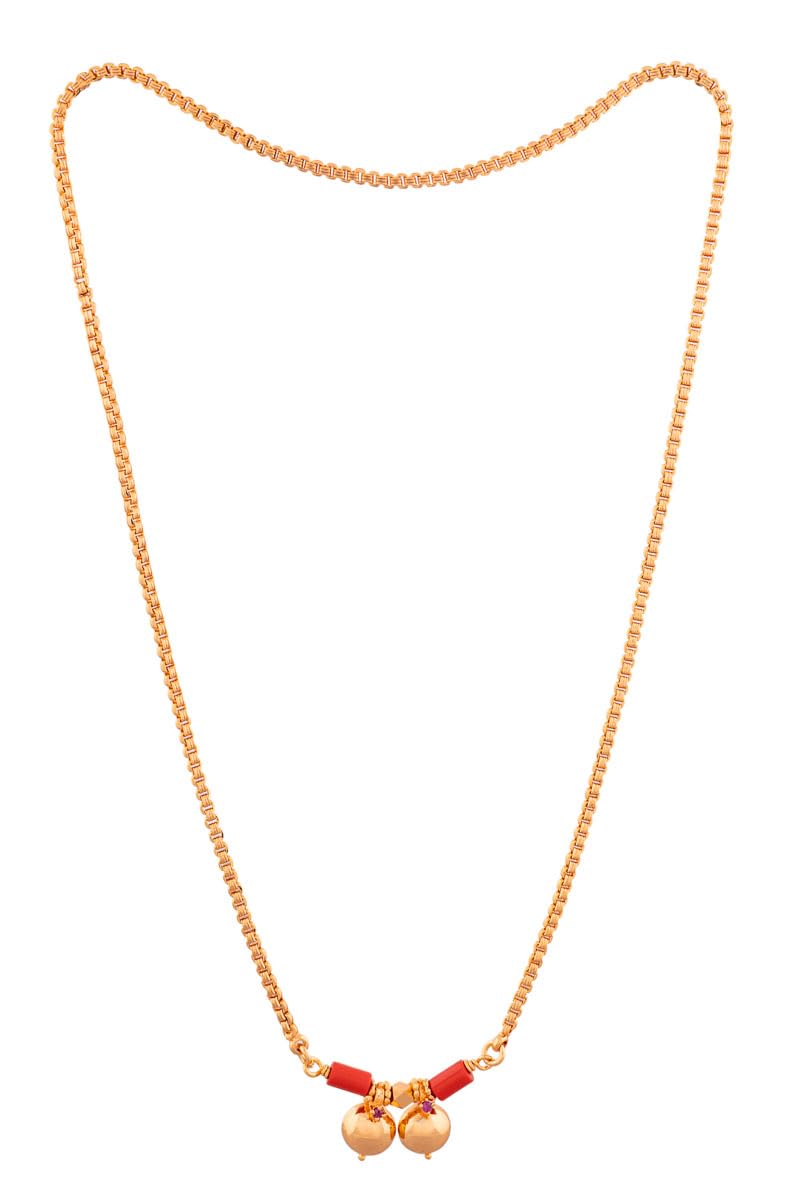 MEDIUM LENGTH (24") Mangalsutra One Gram Gold Plated For Women and Girls no.120-image-35