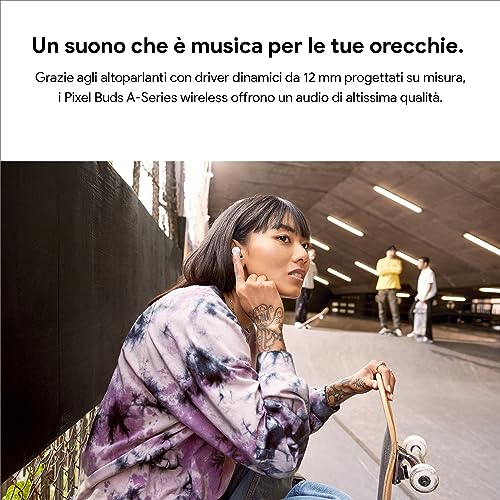 Google Pixel Buds A-Series - Auricolari wireless con Bluetooth - Bianco - Immagine 4