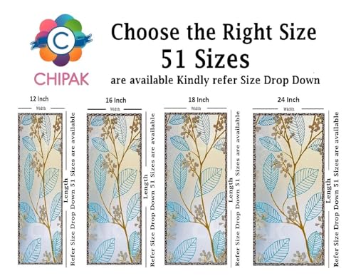 Image of CHIPAK Premium Vinyl Privacy Stained Window Glass Film (16x200 Inch) - Self-Adhesive Decorative Sticker Opaque Sheet Tint Wallpaper for Glass Cover Window, Door, Office, Home.| Anti-UV. Blue Leaves