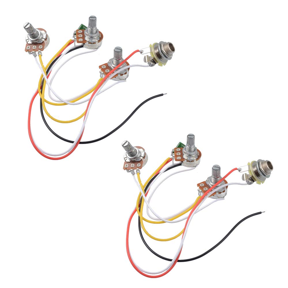 Buy 2 electric guitar harness kits, wiring part 2v1t 1, potentiometer