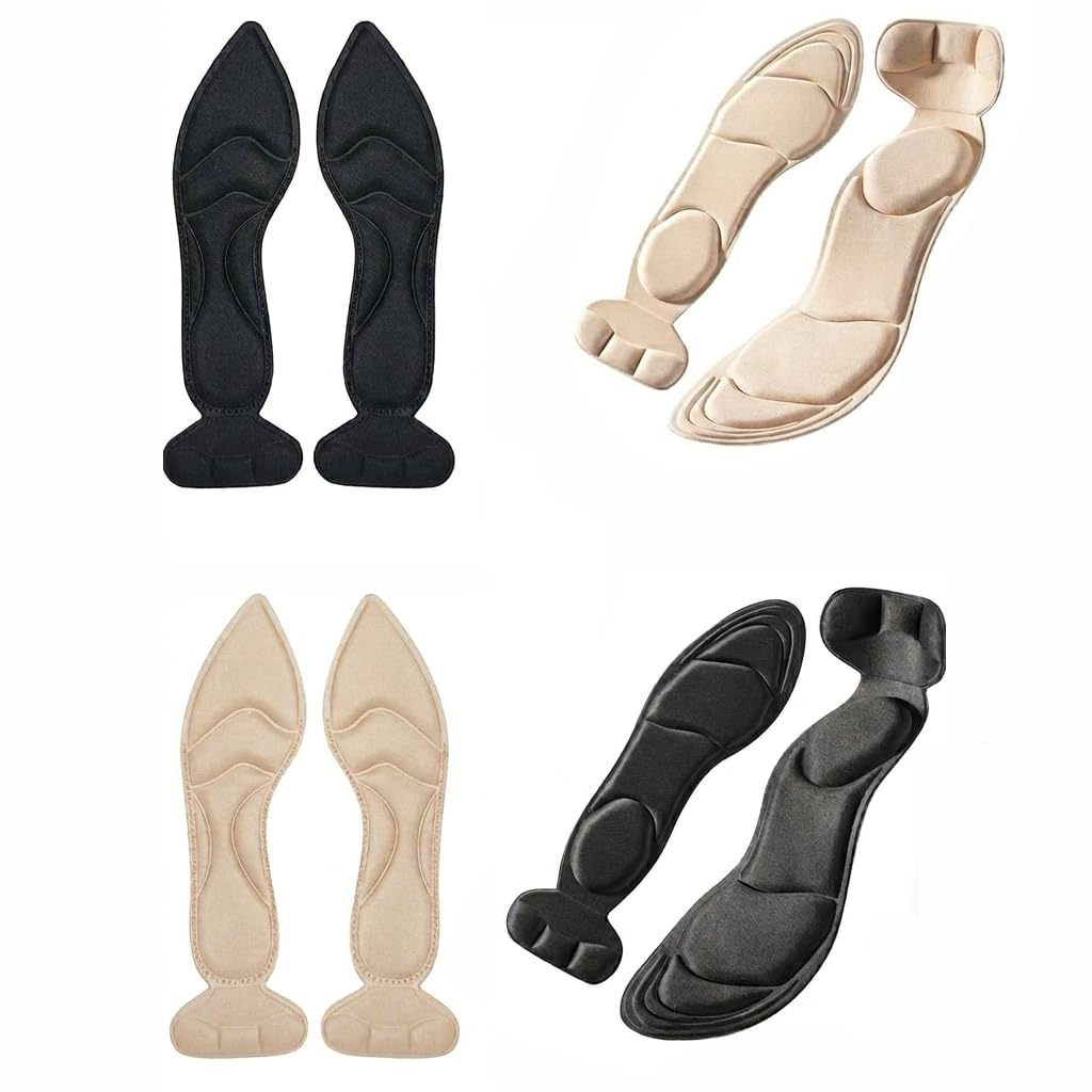 8 Piezas Plantillas Para Tacones De Mujer, Almohadillas Para Talón, Antideslizantes, Recortables, Protegen La Punta, Cómodas Para Zapatos Ajustados O Grandes, Adecuadas Para Tacones Mujer