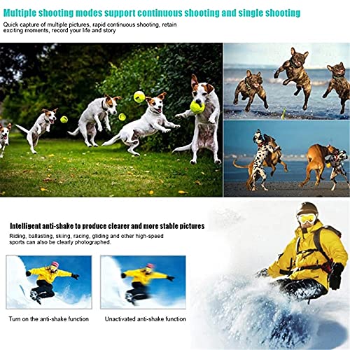 PIG-GIRL Outdoor-Sportkamera, 4K 16MP Ultra-High-Definition Pixel Eingebaute 64G Speicherkarte, 170° wasserdichte Weitwinkel-Sportkamera, klares Bild – Bild 3