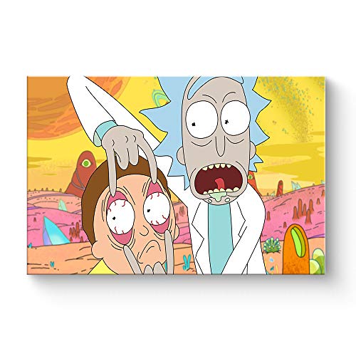HAOSHUNDA HSD Wall Art Rick and Morty Posters On Canvas Oil Painting Posters