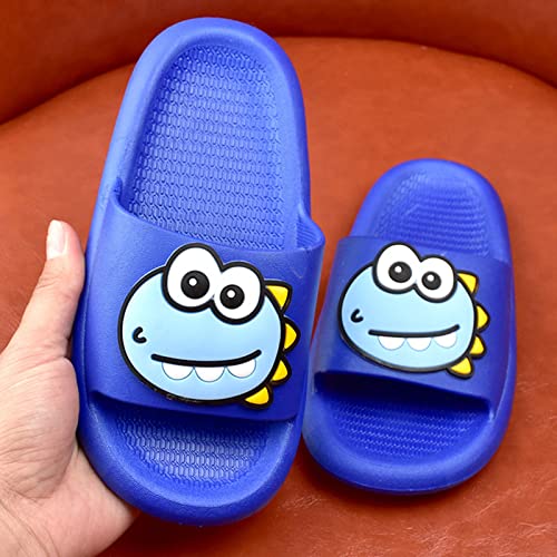Boys Girls Toddler Little Kid Cloud Slides Sandals Cartoon Quick Drying Slippers House Bathroom (Blue, 2.5 Big Kids)3