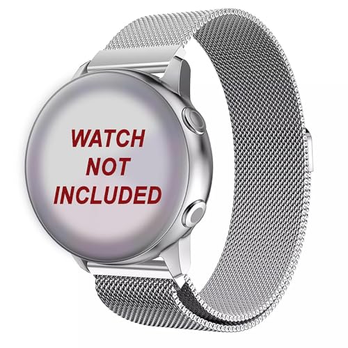 Image of YODI Stainless Steel Milanese Metal Chain Magnetic Clasp 20mm Strap Band For BoAt Watch Matrix Smart Watch only (smartwatch not included) (SILVER)