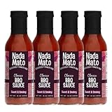 Nada Mato Tomato Free BBQ Sauce - Nightshade Free - AIP and Paleo Friendly - 14 oz Each, (Pack of 4)