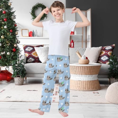 Boy's Pants Seagull Puffin Blue Wave Jogger Pants Elastic Waist Long Bottoms Trousers with Pockets 6-14 Years2