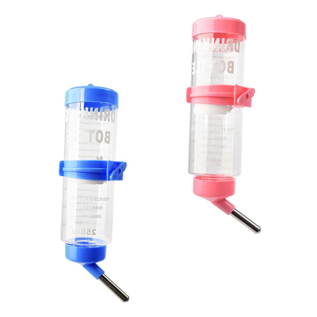 HANABASS 2Pcs Small Pet Drinking Containers Leakproof Chinchilla Water Bottles for Rabbits and Guinea Pigs Easy to Install Durable Pet Cage Water Dispenser