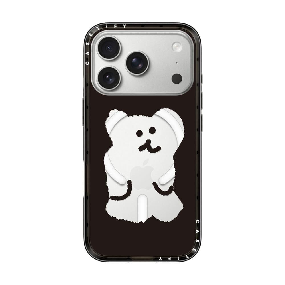 CASETiFY コンパクト iPhone 17 Pro ケース [MagSafe対応/薄型 軽量/耐衝撃] - Big Bobo - クリア ブラック