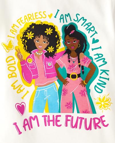 Image of The Children's Place Girls' All Holidays,Birthdays Short Sleeve Graphic T-Shirts,3 Pack
