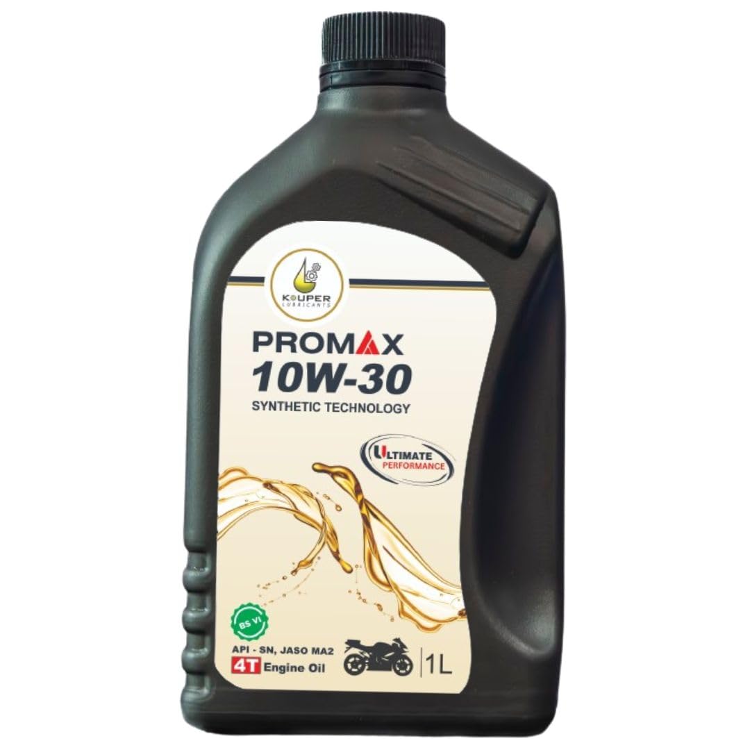 Kouper PROMAX 10W-30 Synthetic Blend Engine Oil for Bike (1L, Pack of 1)