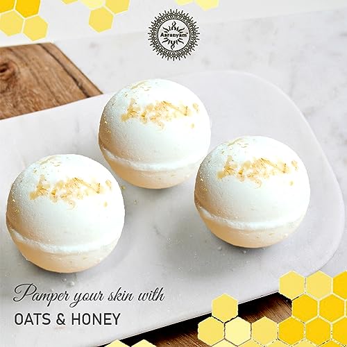 Image of Bath Bomb-Fizzy Aromatic Bath Bomb With Oats (75G Each) - Pack Of 3 Oats & Jasmin